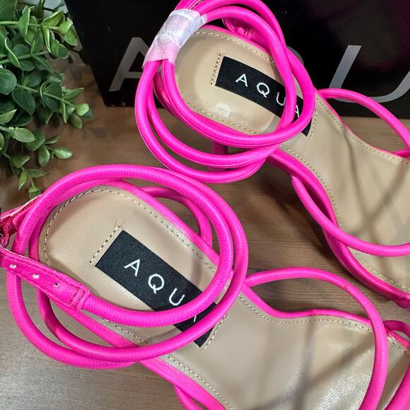 AQUA Women's Arlow Ankle Strap High Heel Fuschia Sandals Size 6.5 $108 - Picture 6 of 9
